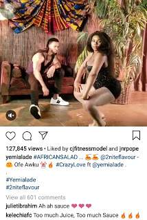 Yemi Alade Twerks For Flavour; Nigerian Celebrities, Fans React