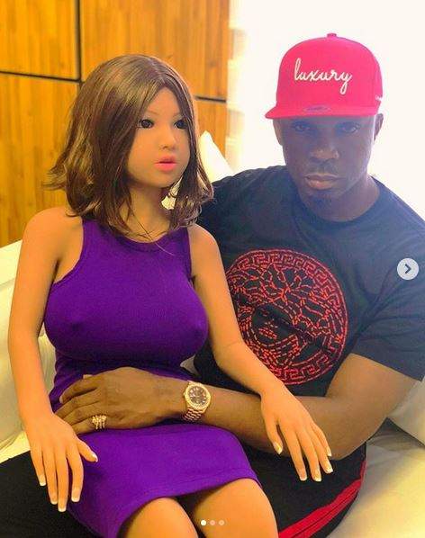 Lagos socialite, Pretty Mike buys himself a sex doll as birthday gift (Photos/Video)