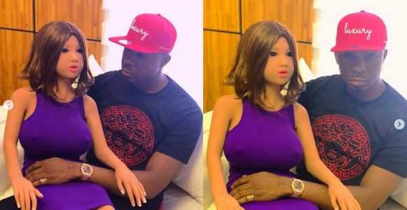 Lagos socialite, Pretty Mike buys himself a sex doll as birthday gift (Photos/Video)