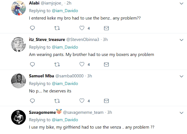 Twitter users mock Davido for saying he couldn't fly to Nairobi on his private jet because his dad had to use it