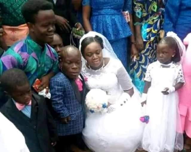 Trending photos of Nigerian dwarf who got married to his heartthrob
