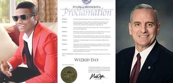 US Governor Declares October 6 of Every Year As  'WIZKID Day'