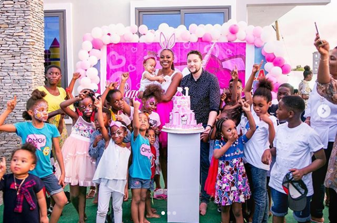 Yvonne Nelson And  Baby Daddy Together At Daughter's First Birthday Party (Photos+Video)