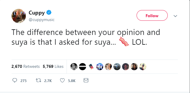 DJ Cuppy fires back at angry Nigerians over her Independence day message