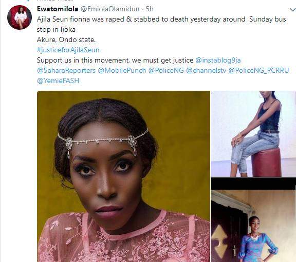 20-yr-old model and mom's only child, raped and murdered in Ondo State