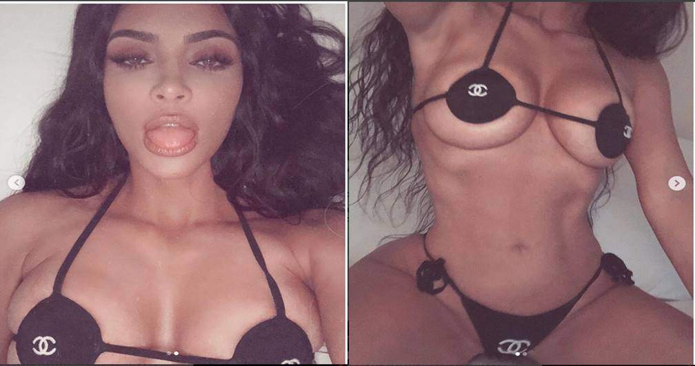 Kim Kardashian blasted for posting provocative selfies in tiny Chanel bikini (Photos)