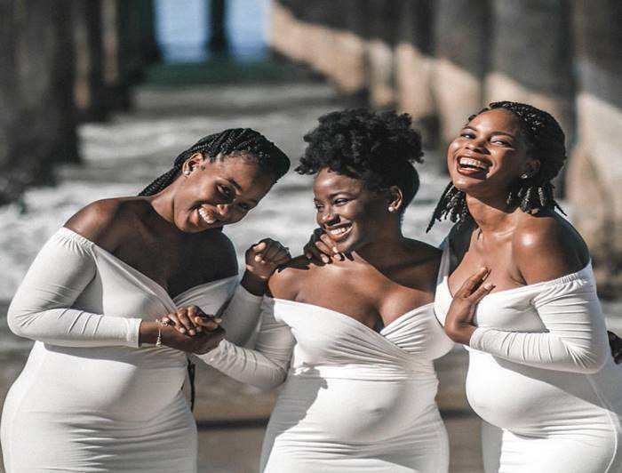Checkout these beautiful maternity photos of 3 pregnant sisters