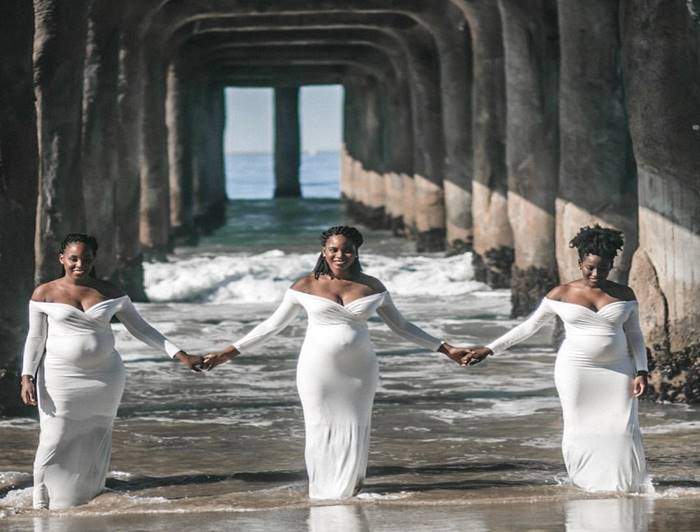 Checkout these beautiful maternity photos of 3 pregnant sisters