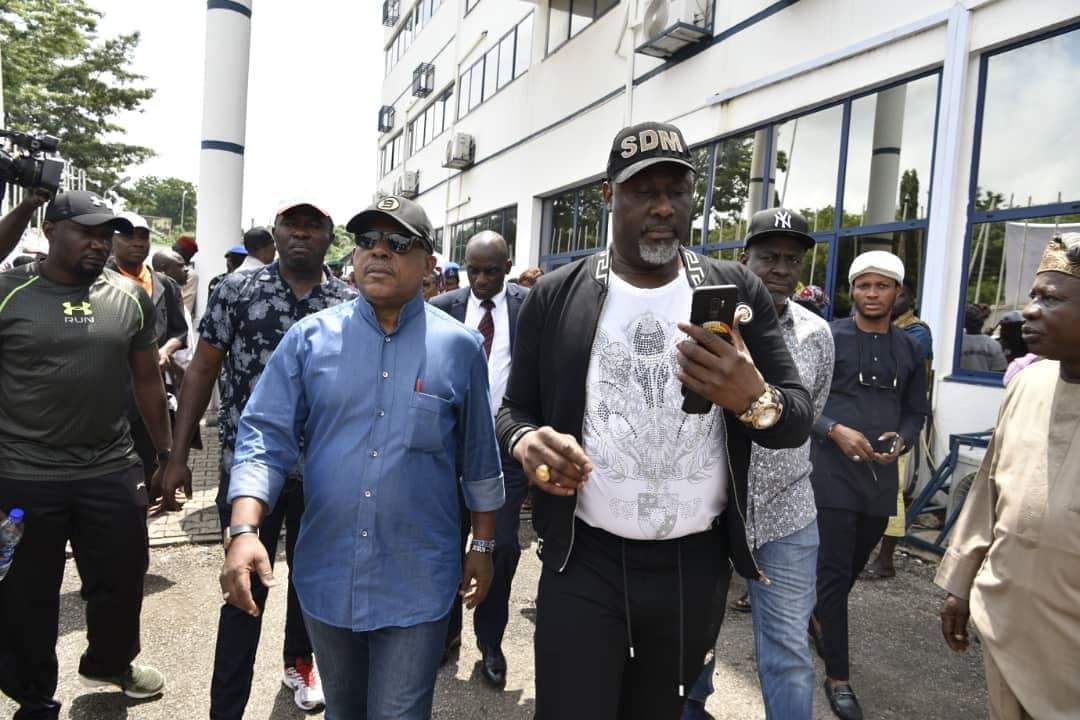 Photos From Dino Melaye's Furious Clash With Police At Abuja Protest