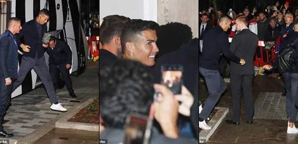 Cristiano Ronaldo Mobbed By Excited Fans After UCL Win
