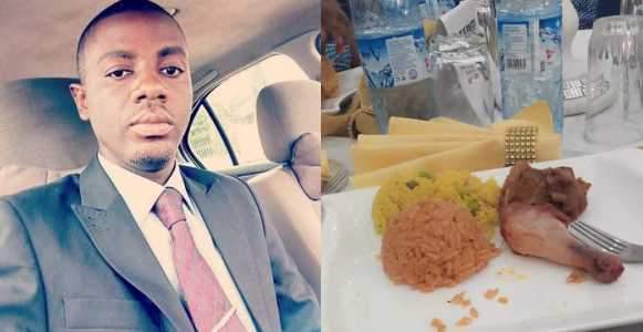 Nigerian man vows to stop going to big parties over the new way of serving rice