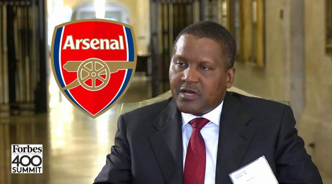 'I'll buy another club if Arsenal won't be sold to me' - Dangote