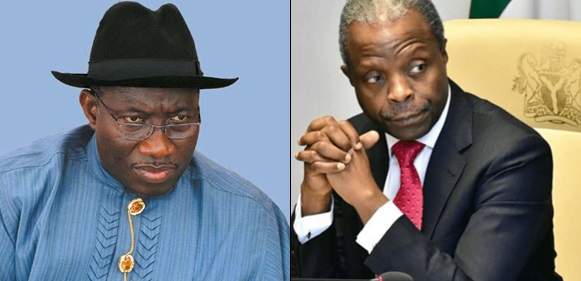 Former President Goodluck Jonathan Attacks Osinbajo, Over Corruption Allegations,  Says VP Has 'Leprous' Fingers