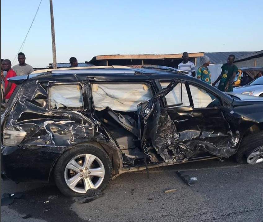 BBNaija's K.Brule involved in near-death car crash [Photos]