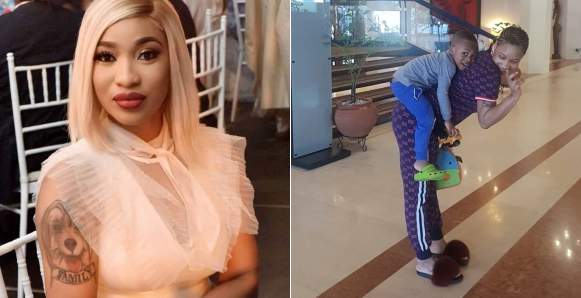 Tonto Dikeh shares adorable photo with her son, prays for fruit of the womb for barren women