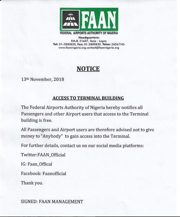 FAAN Issues Statement After Aremu Afolayan's Video Accusing Immigration Officers Of Collecting Bribe Went Viral