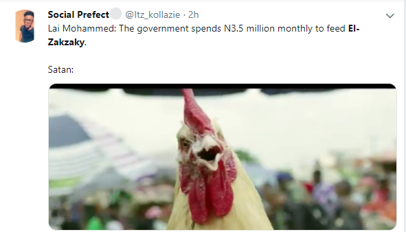 See how Nigerians are reacting to Lai Mohammed's claim that N3.5 million is spent monthly to feed El-Zakzaky