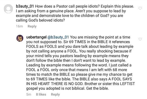 Popular Zimbabwean pastor, Prophet Uebert Angel defends himself after being criticized for calling people 'idiots'