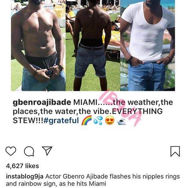 'Am Not Gay' - Actor Gbenro Ajibade Cries Out As He Deletes LGTB Symbol From His Post