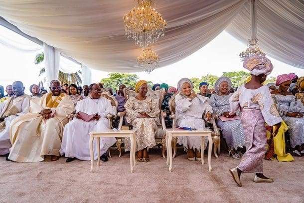 Osinbajo, Fayemi, Okorocha, Aregbesola's wives shut down Ibadan to celebrate Ajimobi's wife at 60 (Photos)
