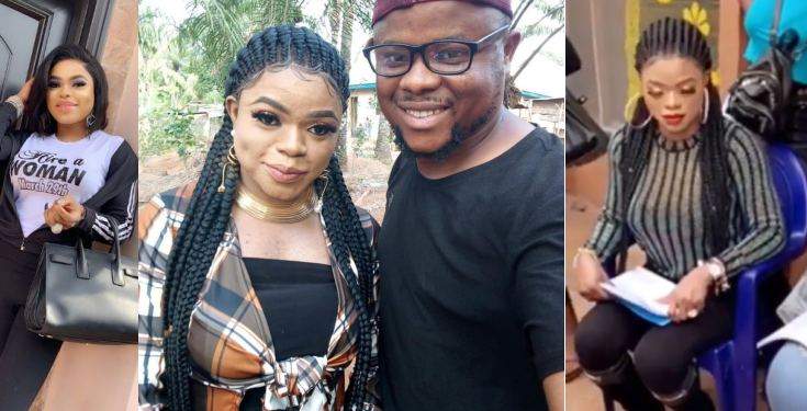 Bobrisky Nabbed Without Filters And Breast Shifted To One Side On Movie Set