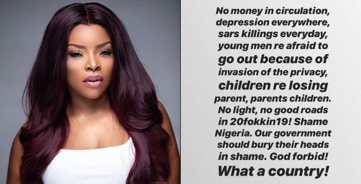 No money in circulation, depression everywhere, shame Nigeria, what a country - Laura Ikeji blasts government