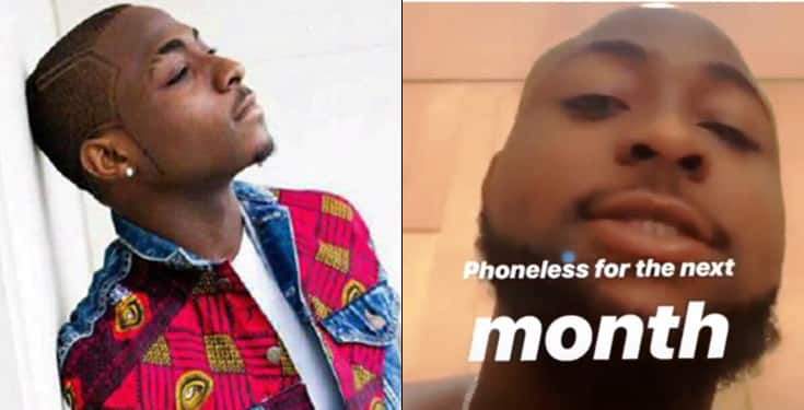 Davido vows to go one month without a phone, gives his reason (video)