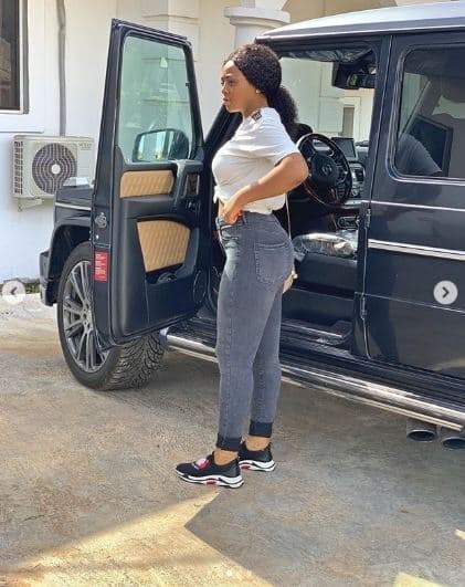 Actress Regina Daniels takes delivery of her new Brabus (Photos)