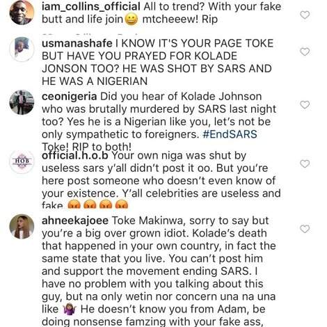 Nigerians Slam Toke Makinwa For Mourning Us Rapper, Nipsey