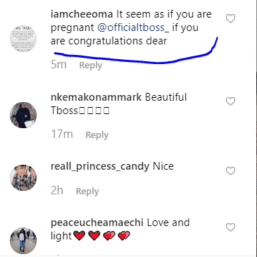 Fans congratulate Tboss after she shared close-up shot of her tummy amidst pregnancy rumors