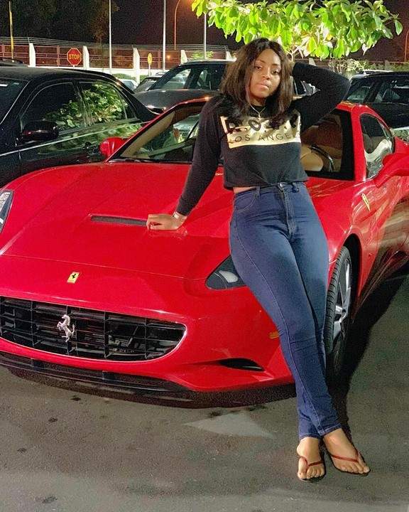 Regina Daniels Now A Proud Owner Of Ferrari Car After Her Marriage To Ned Nwoko