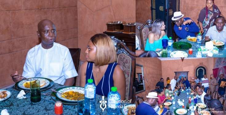 Ned Nwoko and his wife Regina Daniels host private dinner for team