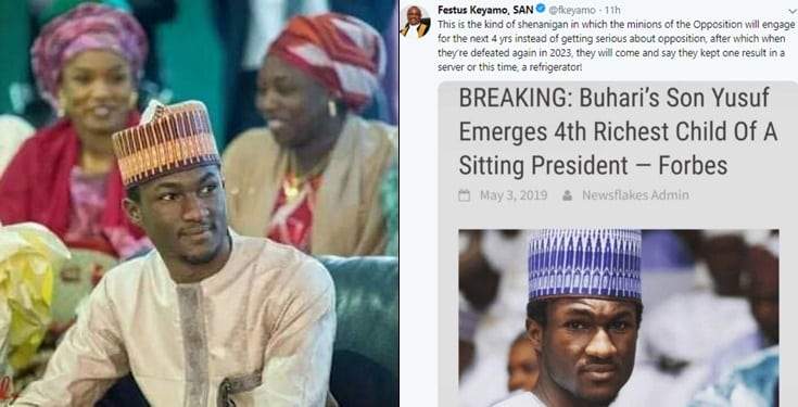 Nigerians react as 'Forbes names Yusuf Buhari as 4th richest child of a sitting president'