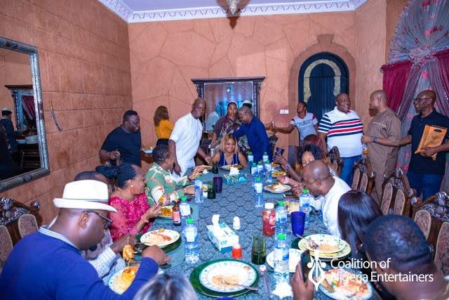Ned Nwoko and his wife Regina Daniels host private dinner for team