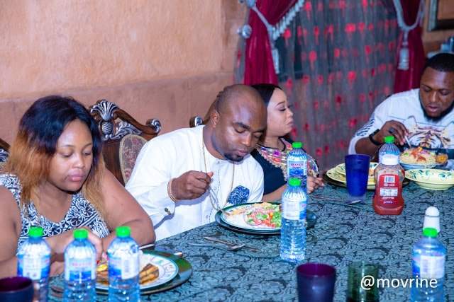 Ned Nwoko and his wife Regina Daniels host private dinner for team