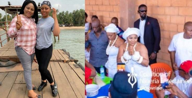 Regina Daniels' mum suffers an accident while preparing for her daughter's traditional marriage