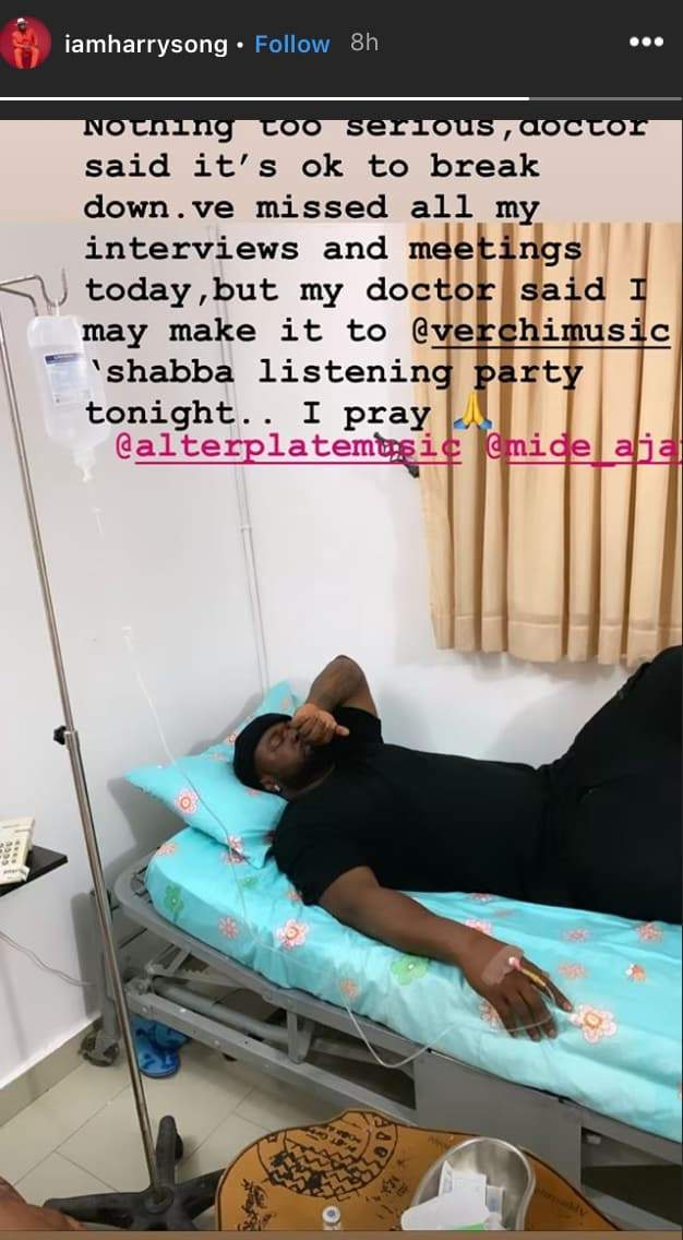 Harrysong Hospitalized After Food Poisoning In Ghana (Video)