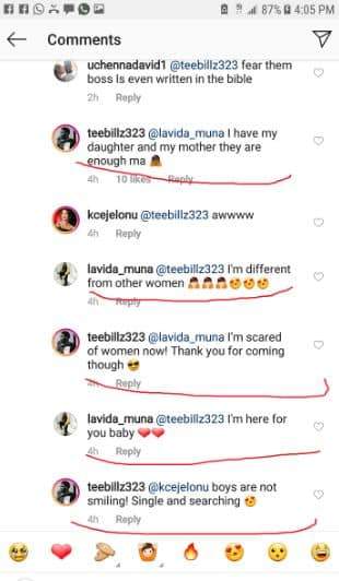 'I'm scared of women,' - Teebillz says, as he turns down a lady