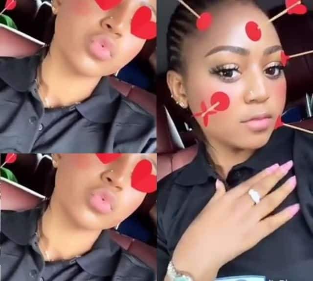 Regina Daniels proudly flaunts her expensive engagement ring