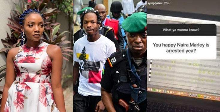 Finally, Simi breaks her silence on Naira Marley's arrest