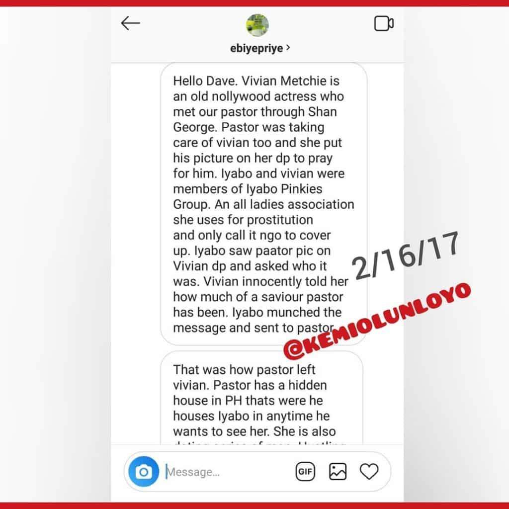 Kemi Olunloyo Leaks Shocking Chats That Prove Pastor Ibiyiomie And Iyabo Ojo Are Allegedly Dating