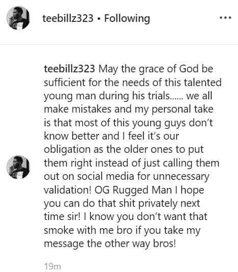 Teebillz issues stern warning to Ruggedman as he sympathizes with Naira Marley