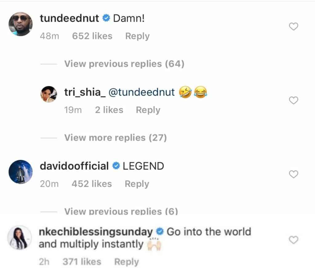 Davido, other celebrities react to Ubi Franklin expecting 4th child