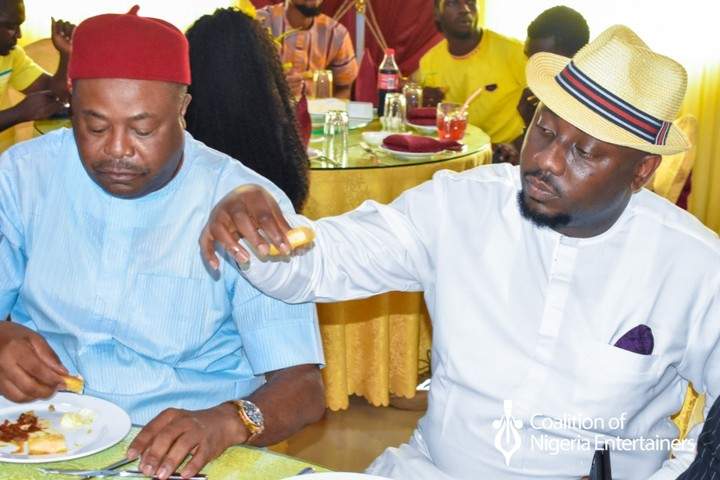 Regina Daniels And Hubby Senator Ned Nwoko Host Nollywood Stars To Lunch (Photos + Videos)