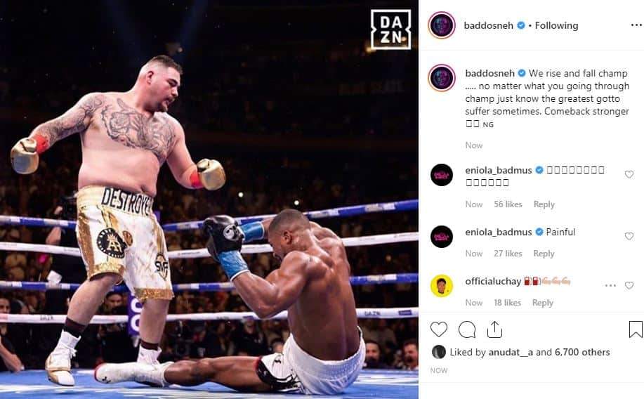 Don Jazzy, Olamide & other celebrities react to Anthony Joshua shocking defeat