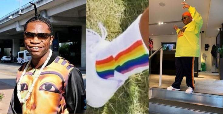 Speed Darlington asks if Teni is 'gay' after she rocked a 'rainbow' coloured socks