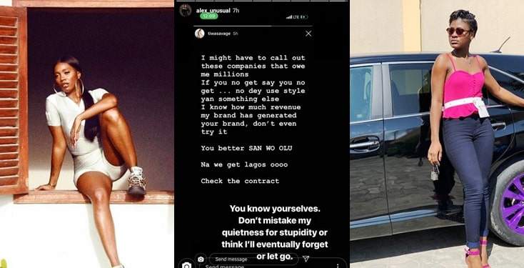 Singer Tiwa Savage and BBNaija's Alex Threaten To Call Out Companies Owing Them Millions