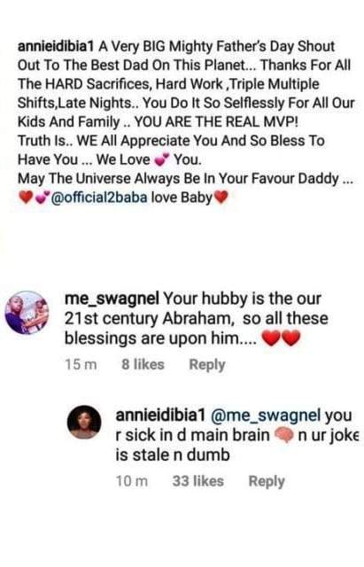 Annie Idibia Drags Fan Who Called Hubby Tuface '21st Century Father Abraham'