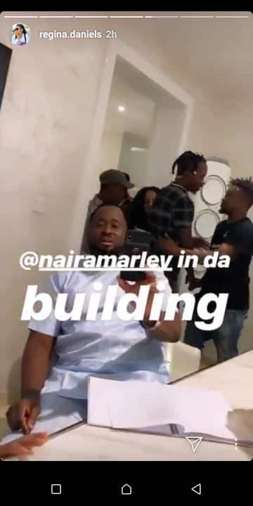 Naira Marley Mobbed By Nollywood Actors As He Visits Regina Daniels On Set