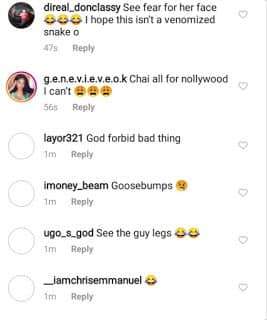 Fans React As Uche Ogbodo Wraps Python Round Her Neck (Video)